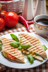 Fried toast sandwich.