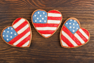 Obraz premium Cookies with American patriotic thematic color