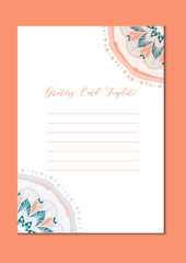 Fototapeta premium Mandala vintage template card