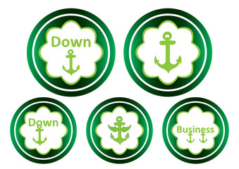 Green icons anchor clipart