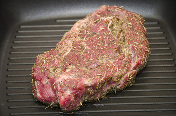 row steak grill pan stove