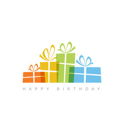 Happy birthday vector illustration with presents