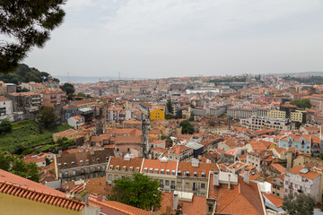 Fototapeta na wymiar details and view of european city lisboa