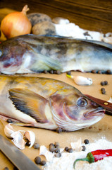 grinling fish with vegetables lemon pepper