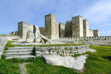 Fototapeta na wymiar Castle of Trujillo, a medieval village in the province of Caceres