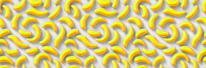 seamless background made of shiny yellow organic shapes