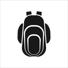 Camping backpack sign simple icon on background