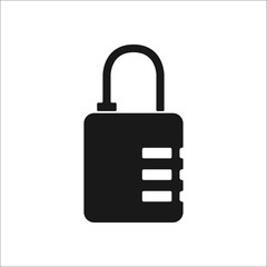 Code pad lock sign simple icon on background