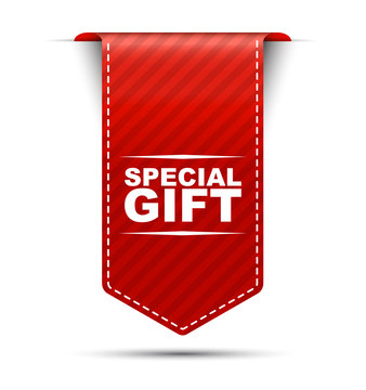 special gift, banner special gift, red banner special gift, red