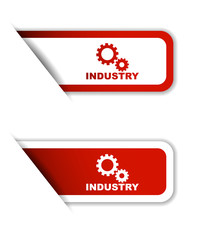 red set vector paper stickers industry
