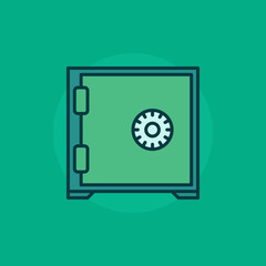 Safe flat vector icon