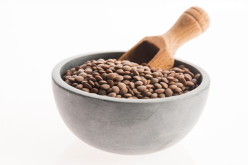 Lentils Isolated on White Background