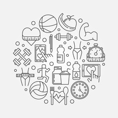 Health and fitness lifestyle illustration