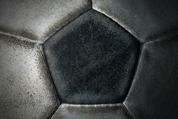 Detail of an Old Soccer Ball