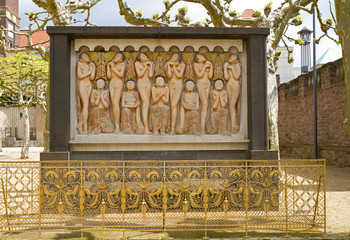Steinskulptur auf der Mathildenhöhe, Darmstadt