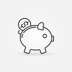 Moneybox line vector icon
