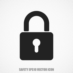 Safety vector Closed Padlock icon. Modern flat design.