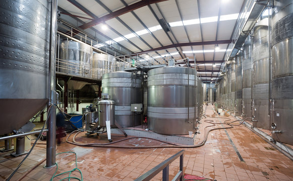 Modern equpped facilities of wine plant