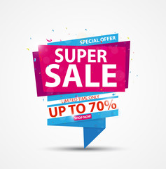 Super Sale Banner and Best Offer design 