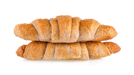 Croissant on white background