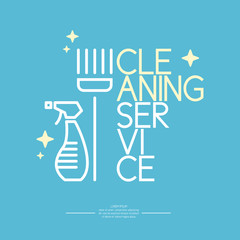 Vector illustration of a cleaning