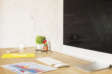 Blank computer display