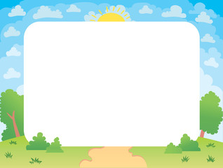 Vector illustration of a beautiful summer landscape