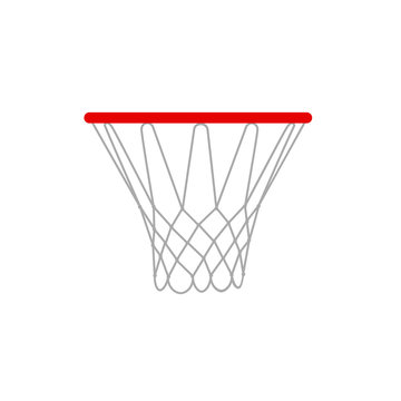 A Vector Illustration Of A Basketball Rims.