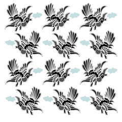 Illustration bird pattern