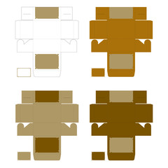 Pattern of golden color rectangle boxes with rectangle card tag on white background