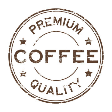 Grunge coffee premium quality stamp