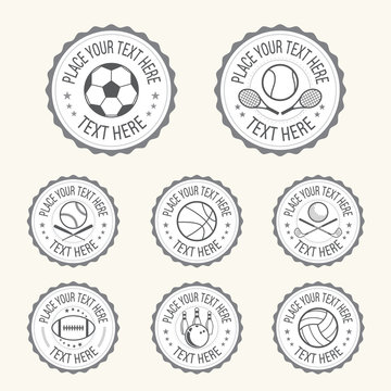 Set of various sport badge, label, emblem, icon in vector