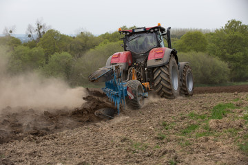 tractor plowing