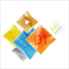 Air glossy square composition