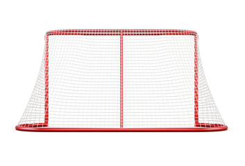 Football goal back view isolated on white background. 3d rendering.