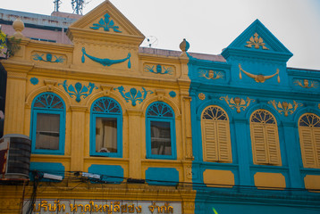 Obraz premium Street in the city Hatyai. Thailand.