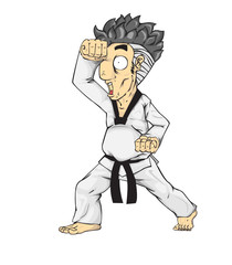 Taekwondo High Block. Martial art © TheYui Station