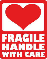Heart - fragile handle with care