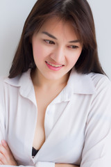 Female activists face emoticon