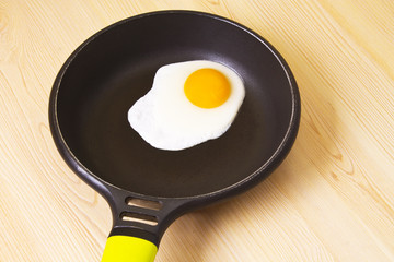 Fried egg in the pan