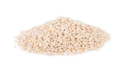 Barley rice seed isolated on white background