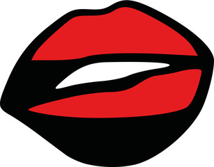 Popart lips mouth