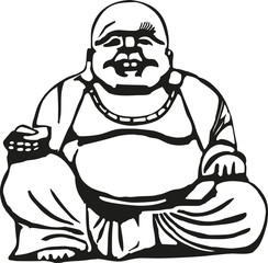 Happy buddha with big belly