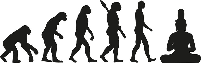 Evolution sitting buddha