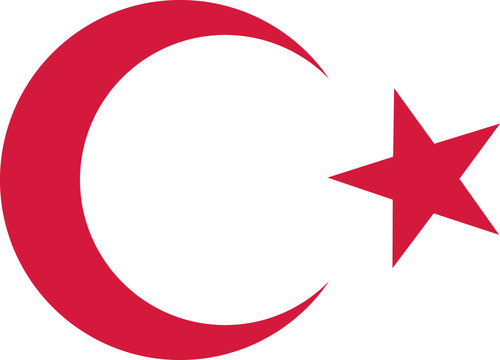 Moon and star of turkey flag