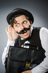 Funny man in vintage concept