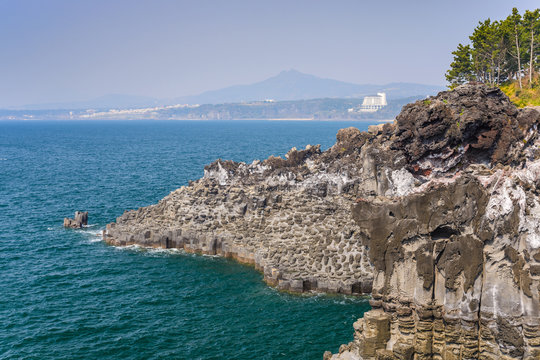 Daepo Jusangjeolli Cliff, Jeju Island, South Korea
