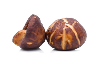 Fresh Shiitake mushroom on white background