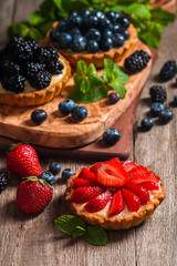 Fresh homemade berrie tarts