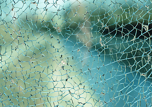 Broken glass, pęknięta szyba